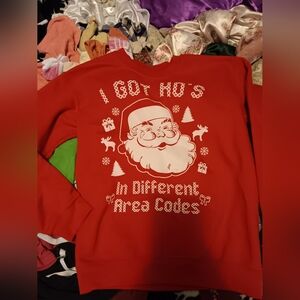 i go hos funny santa sweatshirt holiday